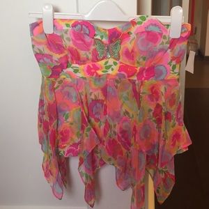 Nanette Lepore pink strapless top